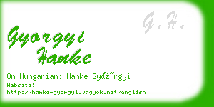 gyorgyi hanke business card